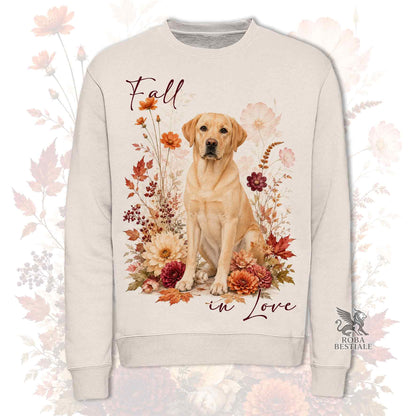 Felpa LABRADOR RETRIEVER Giallo - Girocollo - Collezione Fall...in Love