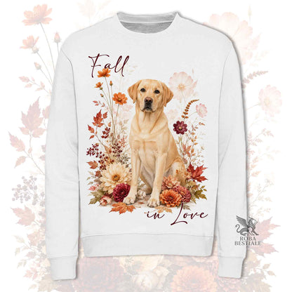 Felpa LABRADOR RETRIEVER Giallo - Girocollo - Collezione Fall...in Love