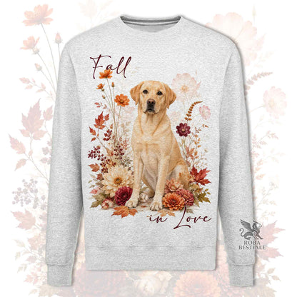Felpa LABRADOR RETRIEVER Giallo - Girocollo - Collezione Fall...in Love