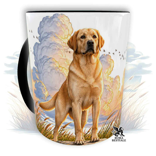 Mug QUOTES "DREAM" - Yellow LABRADOR RETRIEVER - Ceramic, with handle and interior in various colours - 330 ml