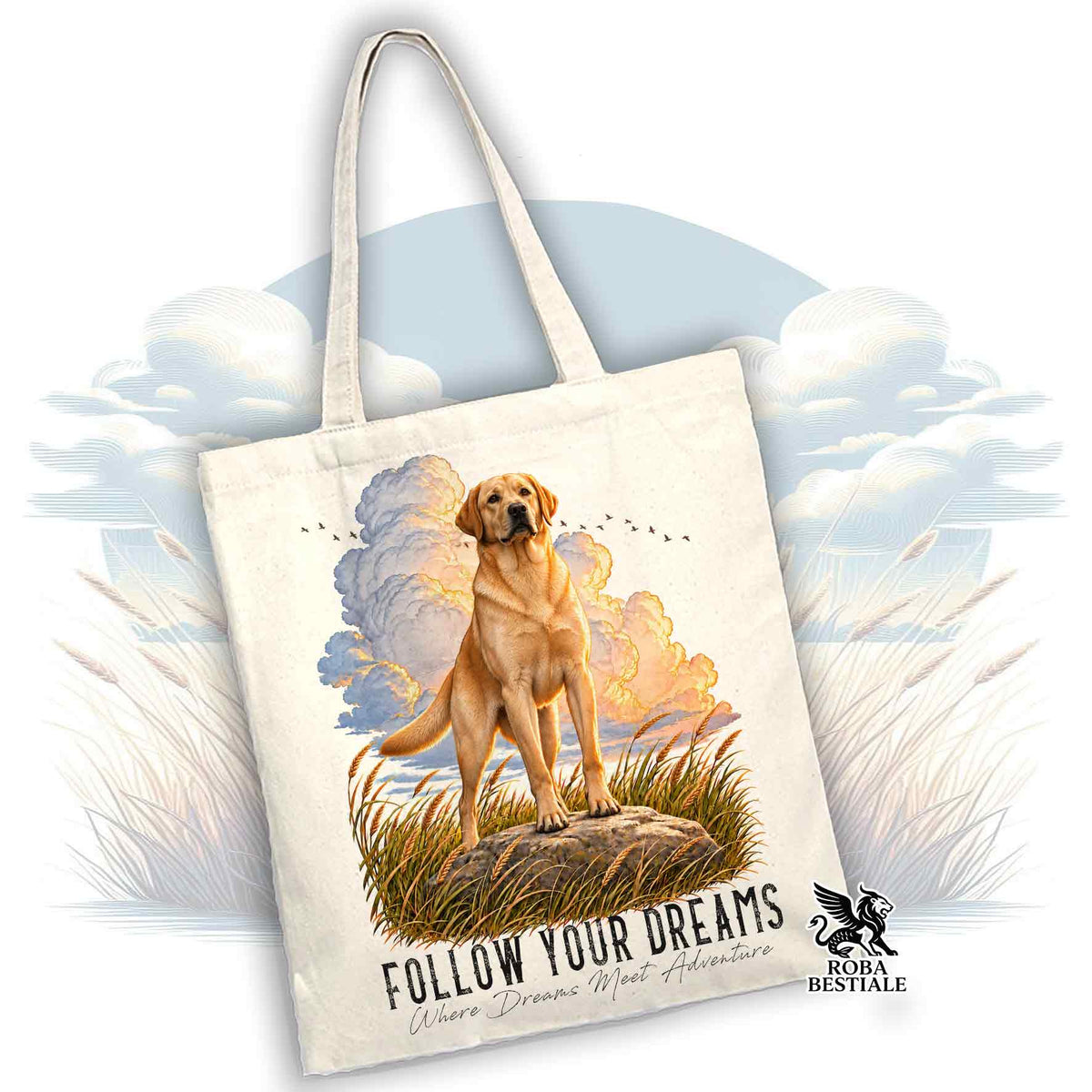Tote Bag LABRADOR RETRIEVER Giallo - Collezione Dream