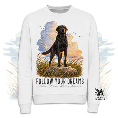 Felpa LABRADOR RETRIEVER Nero - Girocollo - Collezione Dream