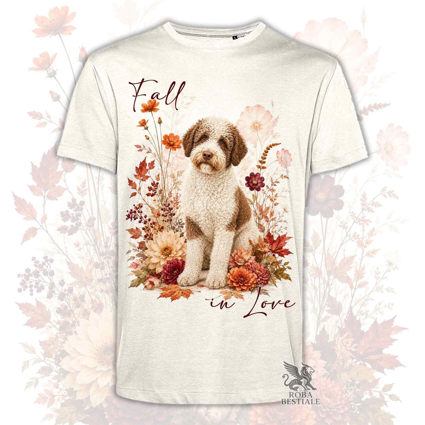 T-Shirt LAGOTTO ROMAGNOLO Bianco e Marrone - Collezione Fall...in Love
