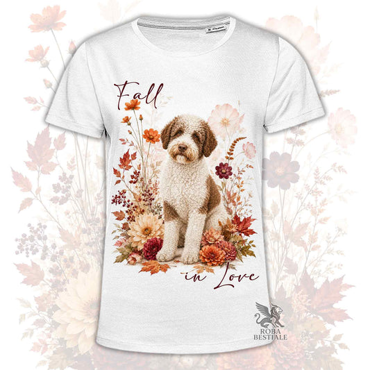 T-Shirt LAGOTTO ROMAGNOLO Bianco e Marrone - Collezione Fall...in Love