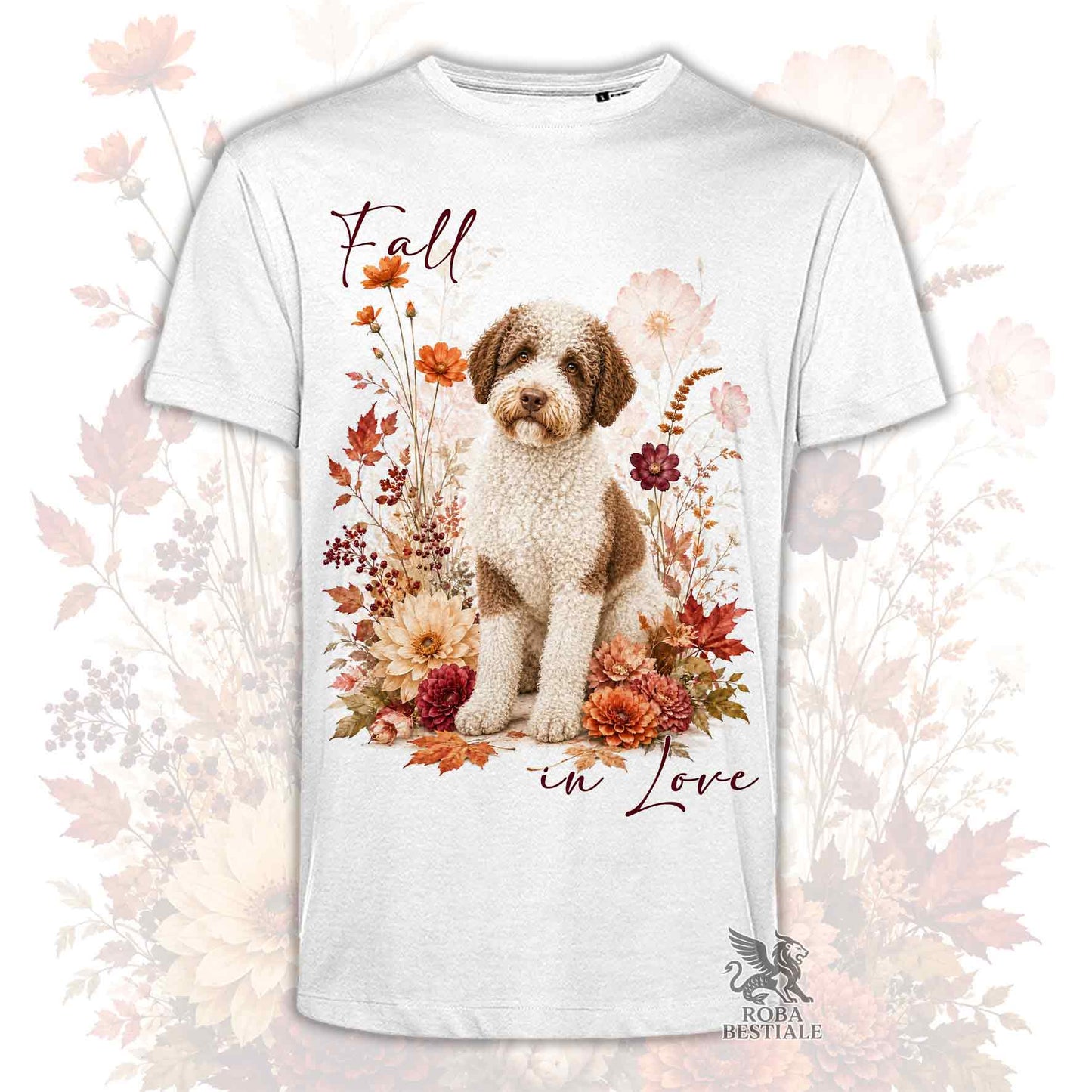 T-Shirt LAGOTTO ROMAGNOLO Bianco e Marrone - Collezione Fall...in Love