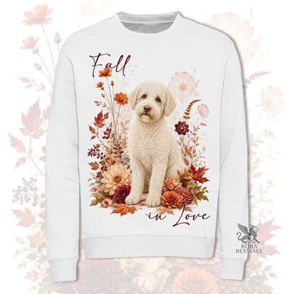 Felpa LAGOTTO ROMAGNOLO Bianco Sporco - Girocollo - Collezione Fall...in Love