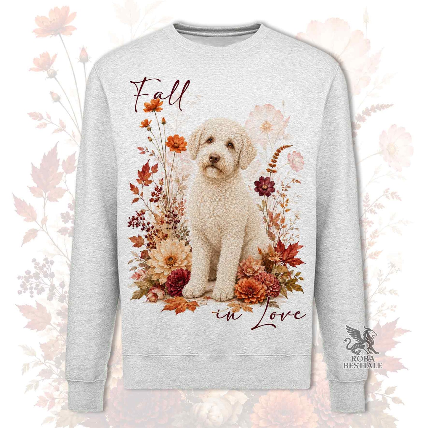Felpa LAGOTTO ROMAGNOLO Bianco Sporco - Girocollo - Collezione Fall...in Love