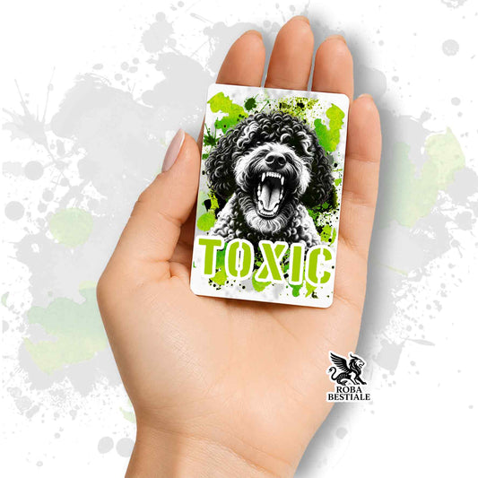 Calamita in MDF con la stampa di un Lagotto Romagnolo. Idea regalo per amanti dei cani, da Roba Bestiale