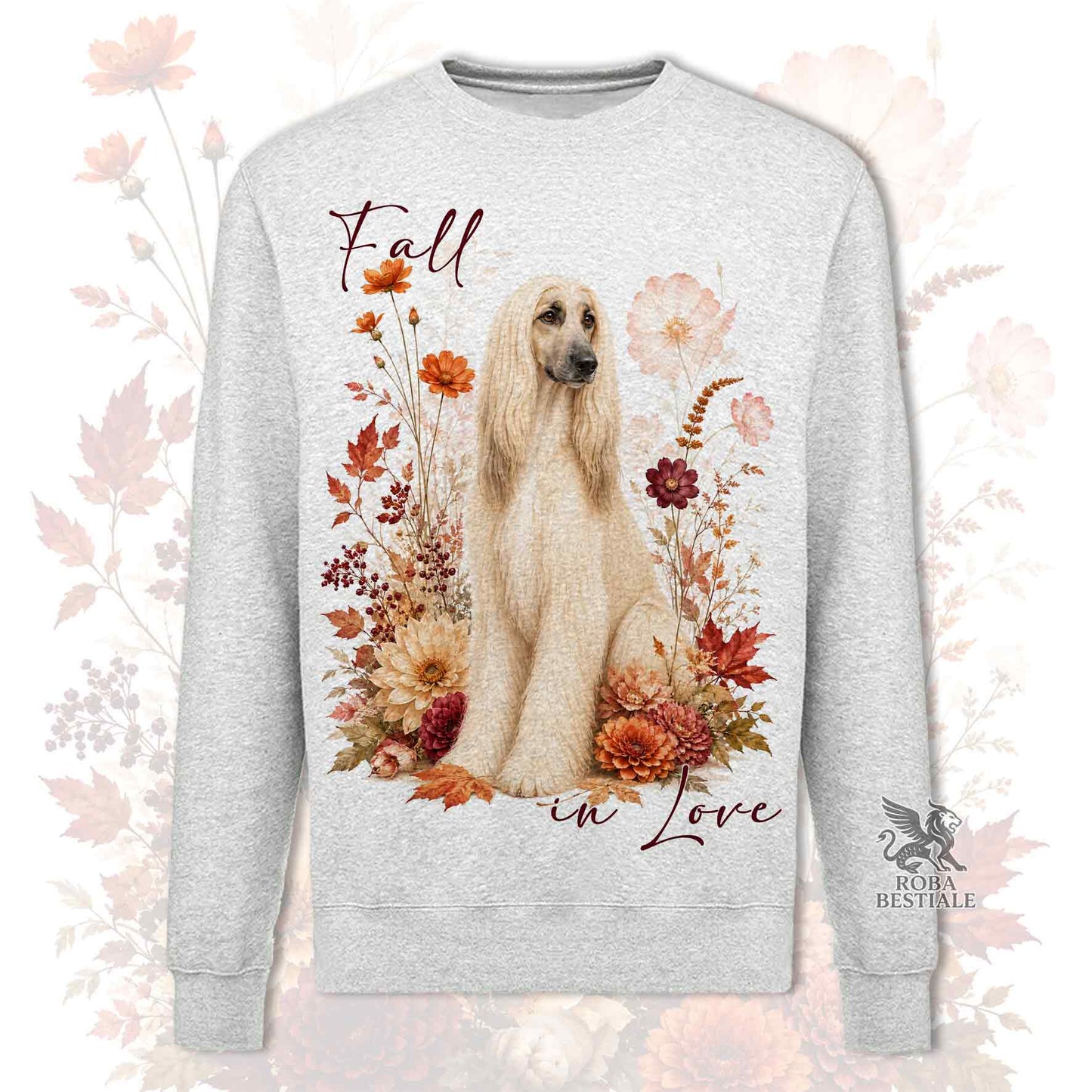 Felpa LEVRIERO AFGANO Crema - Girocollo - Collezione Fall...in Love