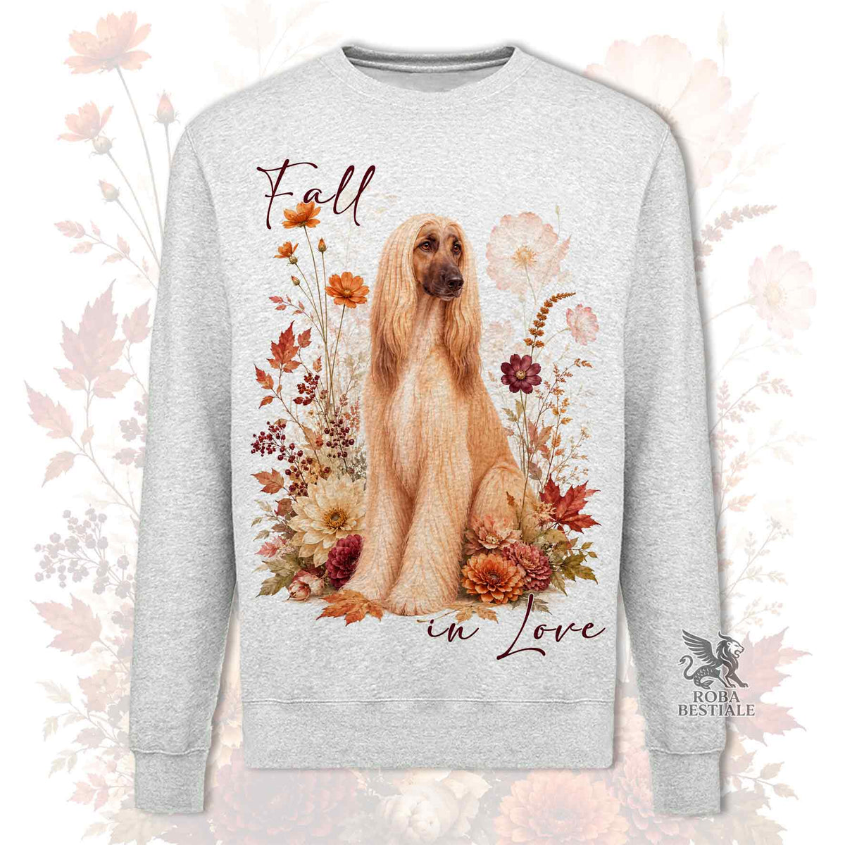 Felpa LEVRIERO AFGANO Fulvo - Girocollo - Collezione Fall...in Love