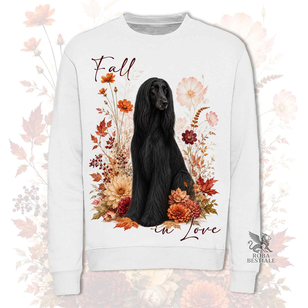 Felpa LEVRIERO AFGANO Nero - Girocollo - Collezione Fall...in Love