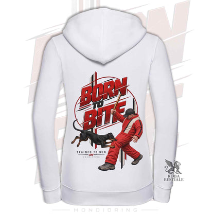 Felpa MANCHESTER TERRIER - Cappuccio e Cerniera - Collezione Born To Bite