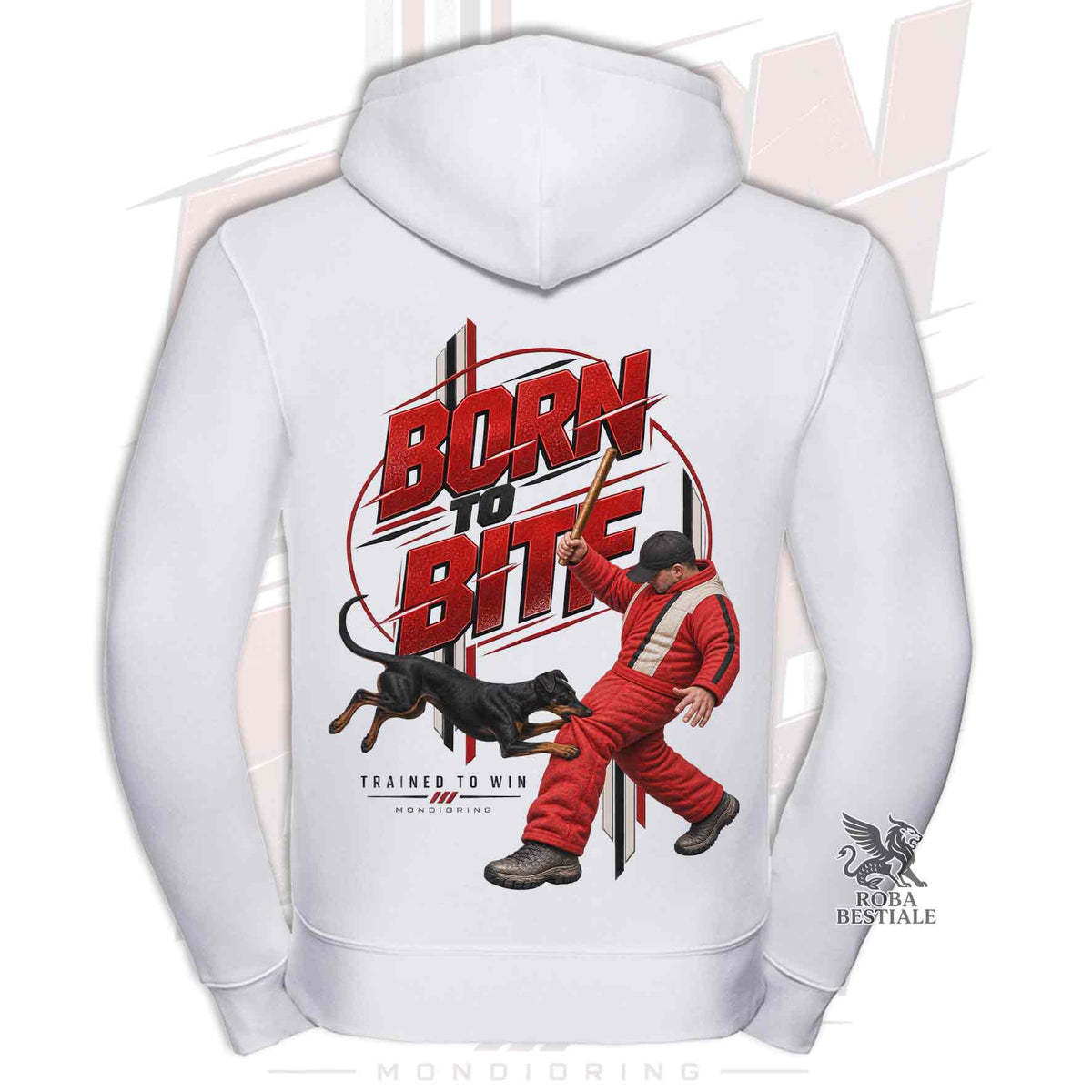 Felpa MANCHESTER TERRIER - Cappuccio e Cerniera - Collezione Born To Bite