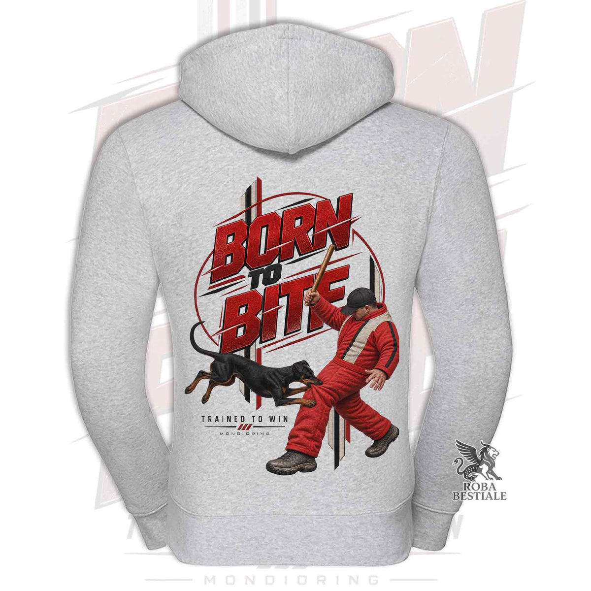 Felpa MANCHESTER TERRIER - Cappuccio e Cerniera - Collezione Born To Bite