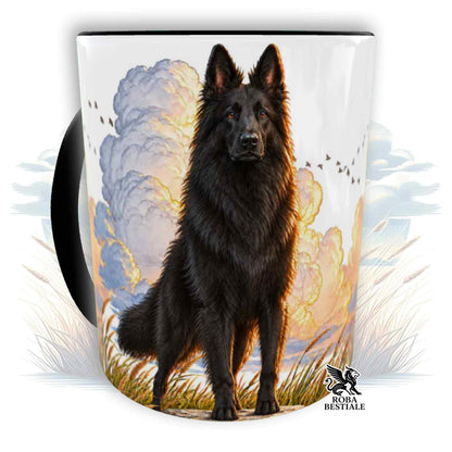 QUOTES "DREAM" Mug - BELGIAN SHEPHERD GROENENDAEL - Ceramic, with handle and interior in various colors - 330 ml