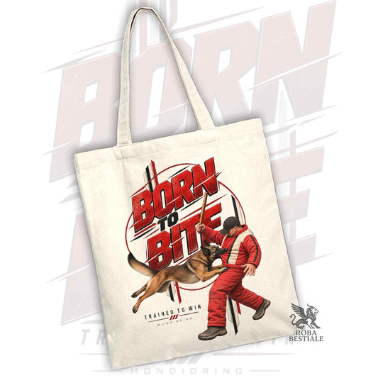 Shopper BORN TO BITE - BERGER BELGE MALINOIS - Plusieurs coloris disponibles, 100% Coton
