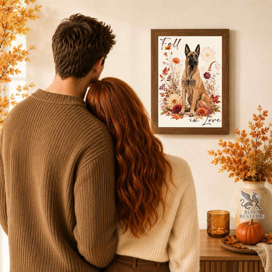 Quadretto PASTORE BELGA MALINOIS - Collezione Fall...in Love