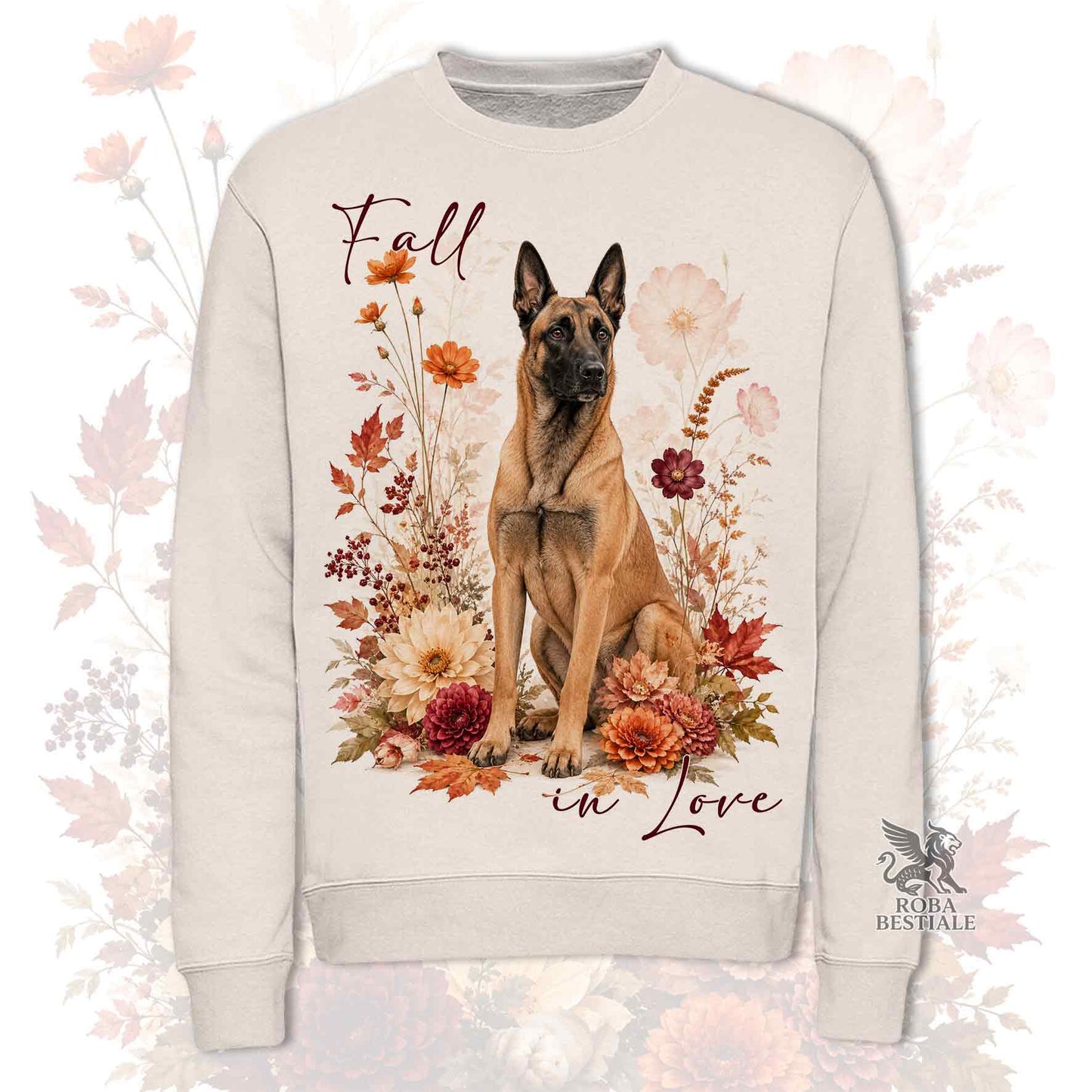Felpa PASTORE BELGA MALINOIS - Girocollo - Collezione Fall...in Love