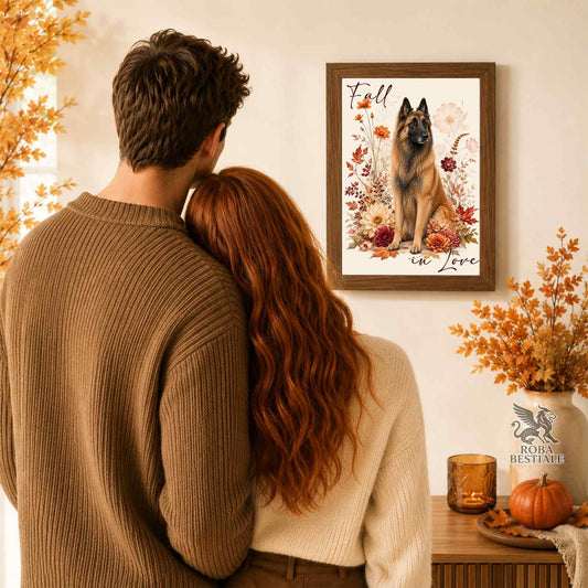 Quadretto PASTORE BELGA TERVUEREN - Collezione Fall...in Love