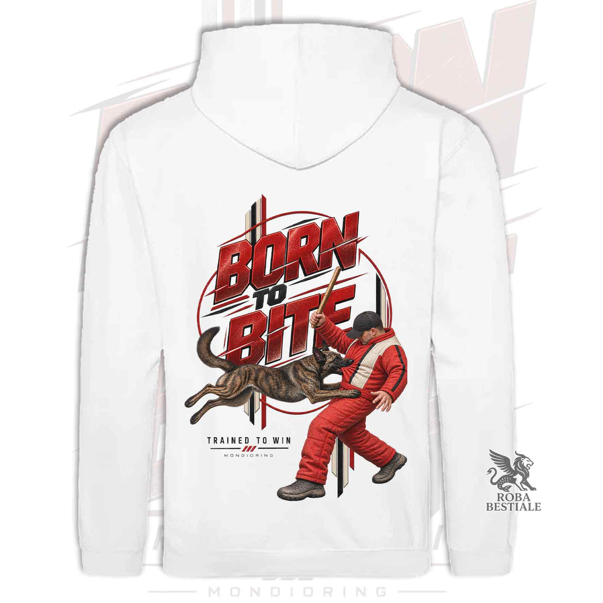 Felpa PASTORE OLANDESE a Pelo Corto - Cappuccio e Tasconi - Collezione Born To Bite