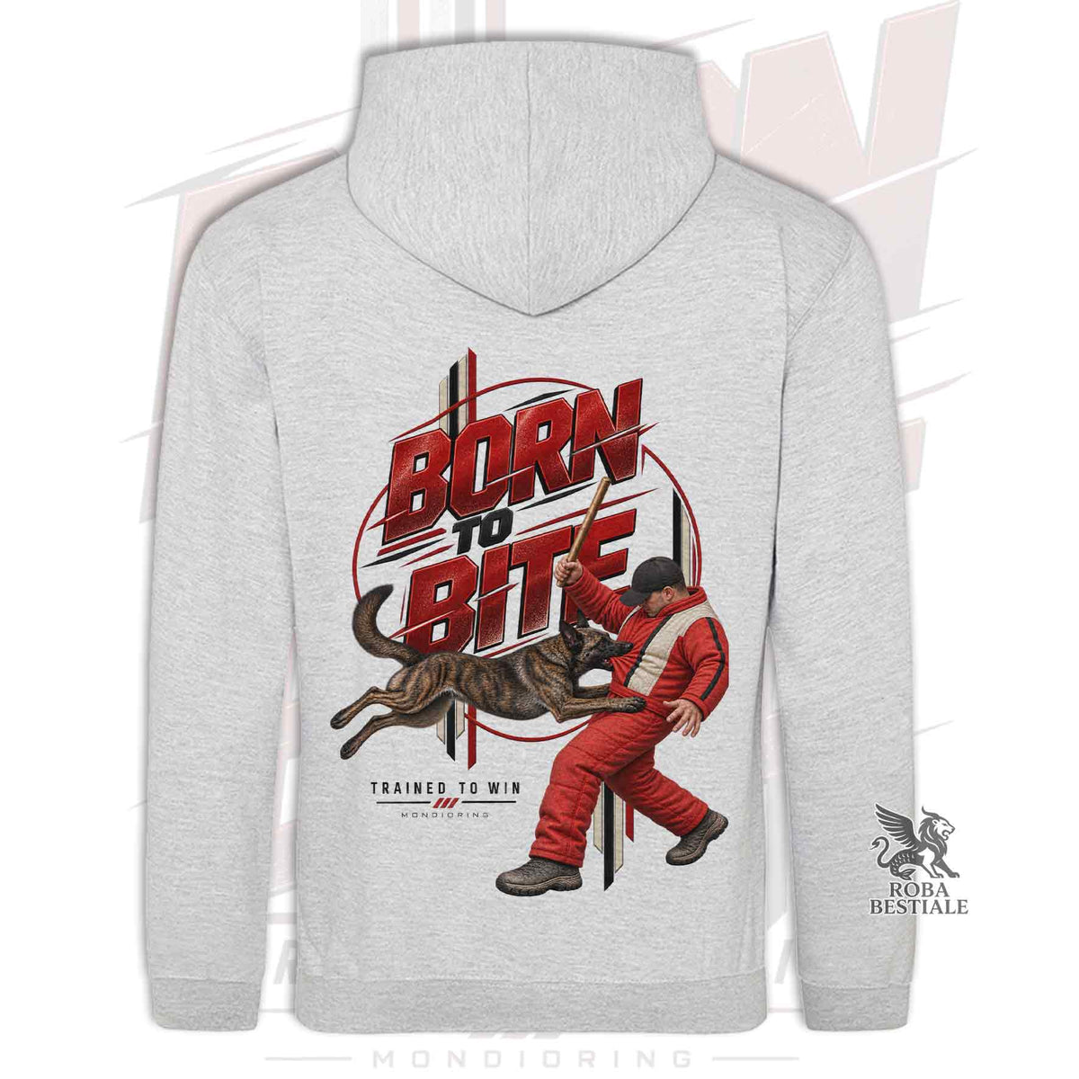 Felpa PASTORE OLANDESE a Pelo Corto - Cappuccio e Tasconi - Collezione Born To Bite