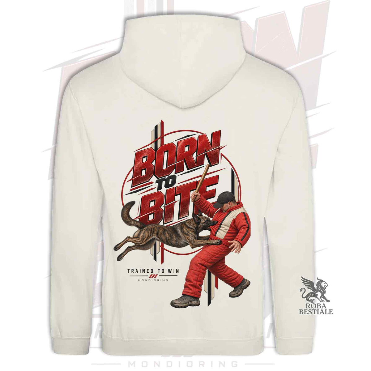 Felpa PASTORE OLANDESE a Pelo Corto - Cappuccio e Tasconi - Collezione Born To Bite