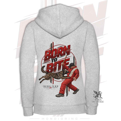Felpa PASTORE OLANDESE a Pelo Corto - Cappuccio e Cerniera - Collezione Born To Bite