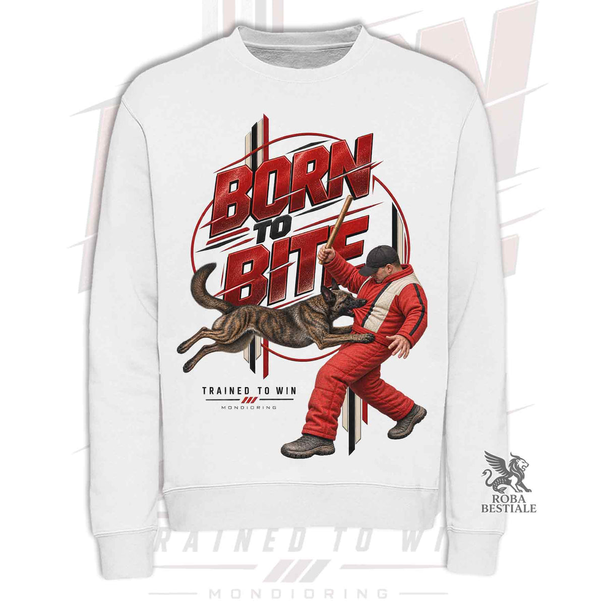 Felpa PASTORE OLANDESE a Pelo Corto - Girocollo - Collezione Born To Bite