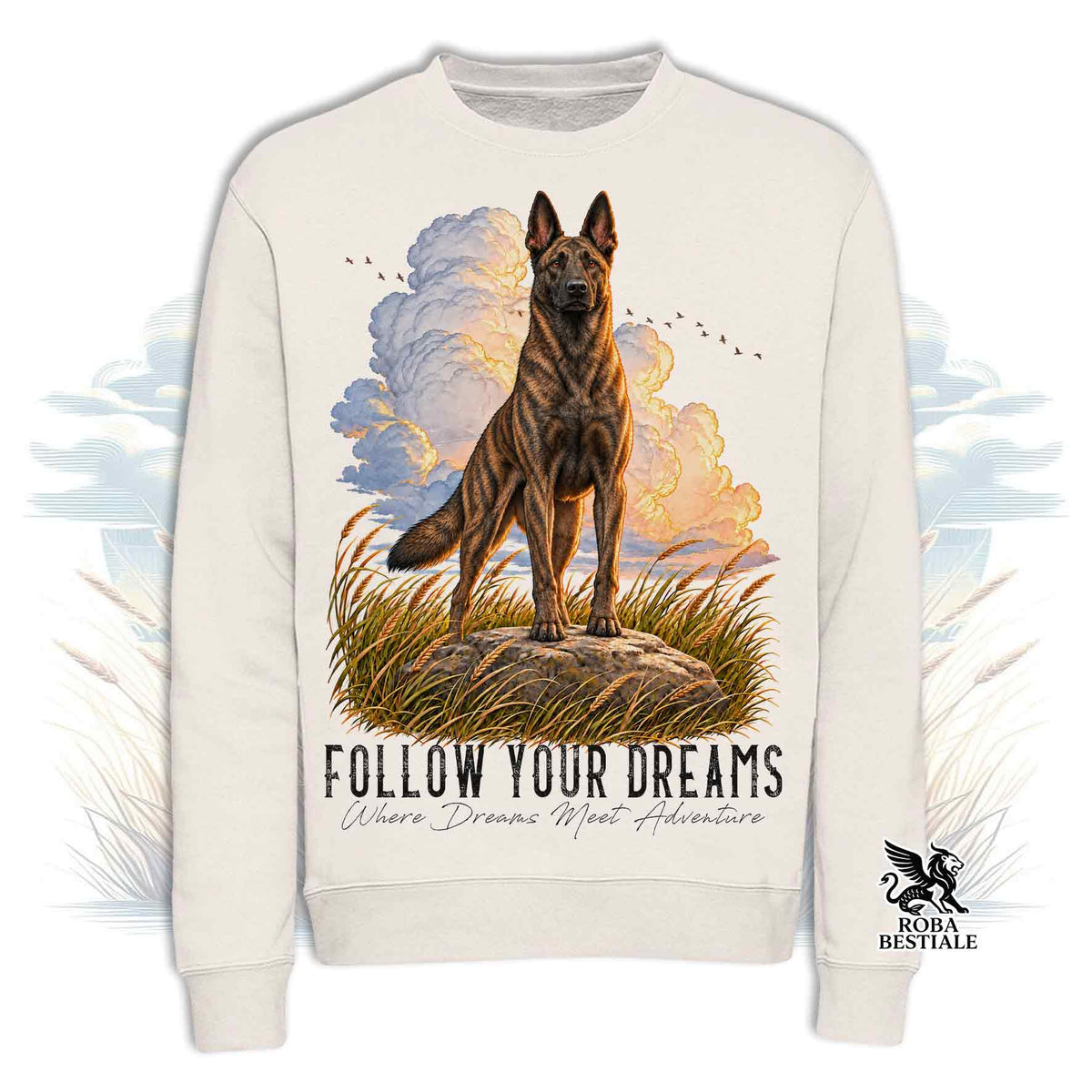 Felpa PASTORE OLANDESE a Pelo Corto - Girocollo - Collezione Dream