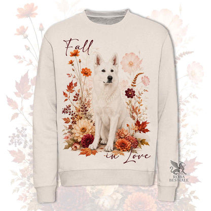 Felpa PASTORE SVIZZERO BIANCO - Girocollo - Collezione Fall...in Love