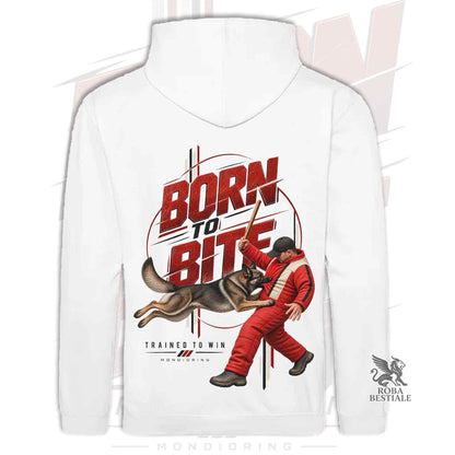 Felpa PASTORE TEDESCO da Lavoro "Grigione" - Cappuccio e Tasconi - Collezione Born To Bite