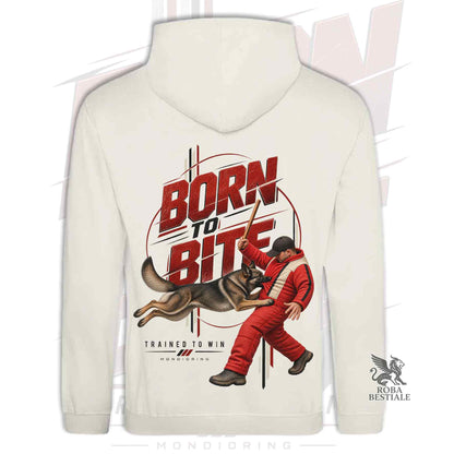 Felpa PASTORE TEDESCO da Lavoro "Grigione" - Cappuccio e Tasconi - Collezione Born To Bite