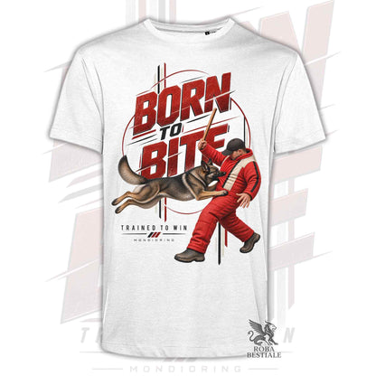 T-Shirt BORN TO BITE - Working German Shepherd "Grey" - Men or Women - from XS to 5XL