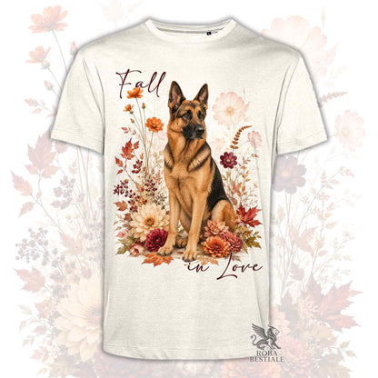 T-Shirt PASTORE TEDESCO a Pelo Corto Nero Focato - Collezione Fall...in Love