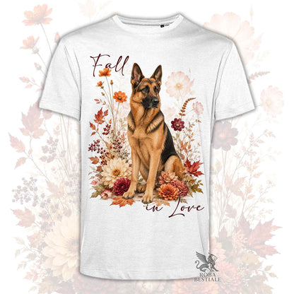 T-Shirt PASTORE TEDESCO a Pelo Corto Nero Focato - Collezione Fall...in Love