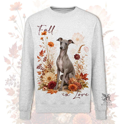 Felpa PICCOLO LEVRIERO ITALIANO Grigio - Girocollo - Collezione Fall...in Love