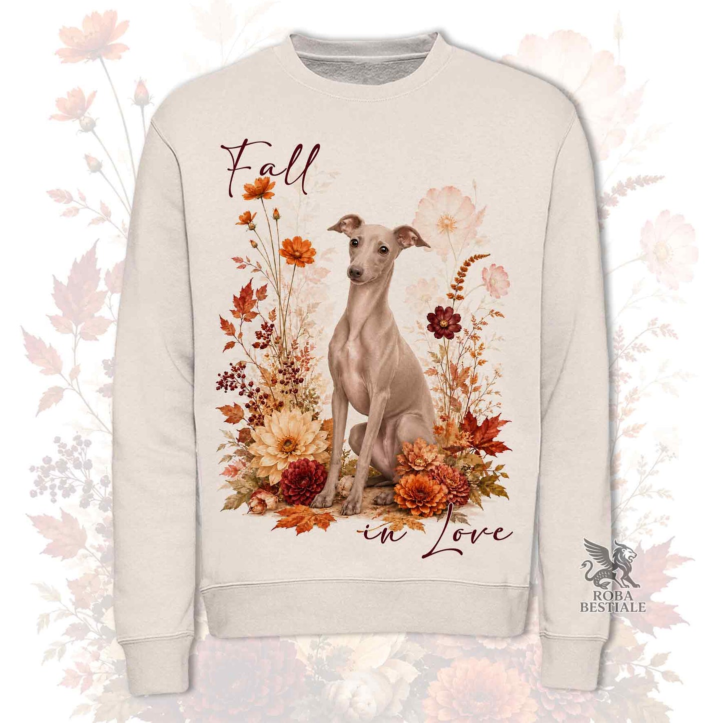 Felpa PICCOLO LEVRIERO ITALIANO Isabella - Girocollo - Collezione Fall...in Love
