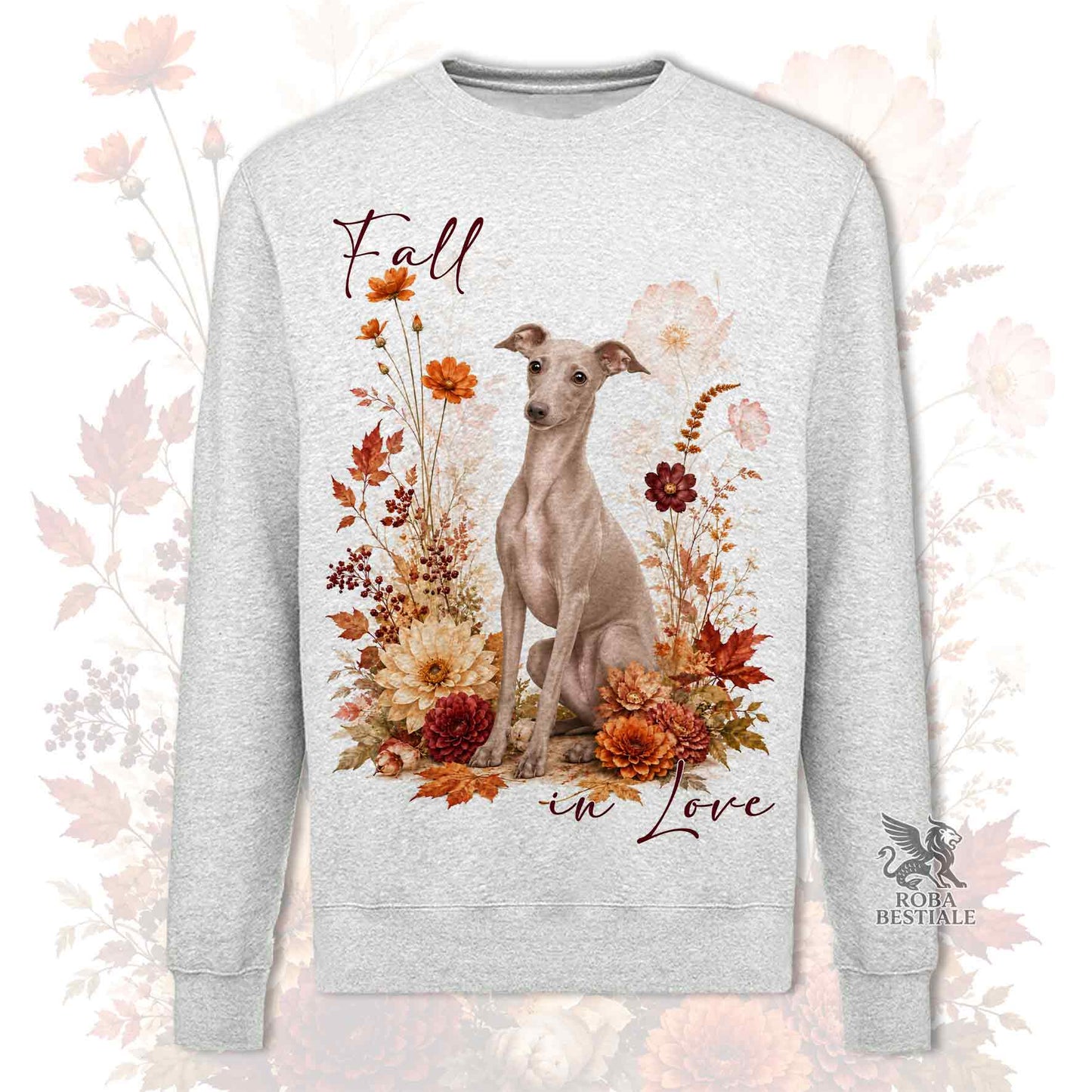 Felpa PICCOLO LEVRIERO ITALIANO Isabella - Girocollo - Collezione Fall...in Love