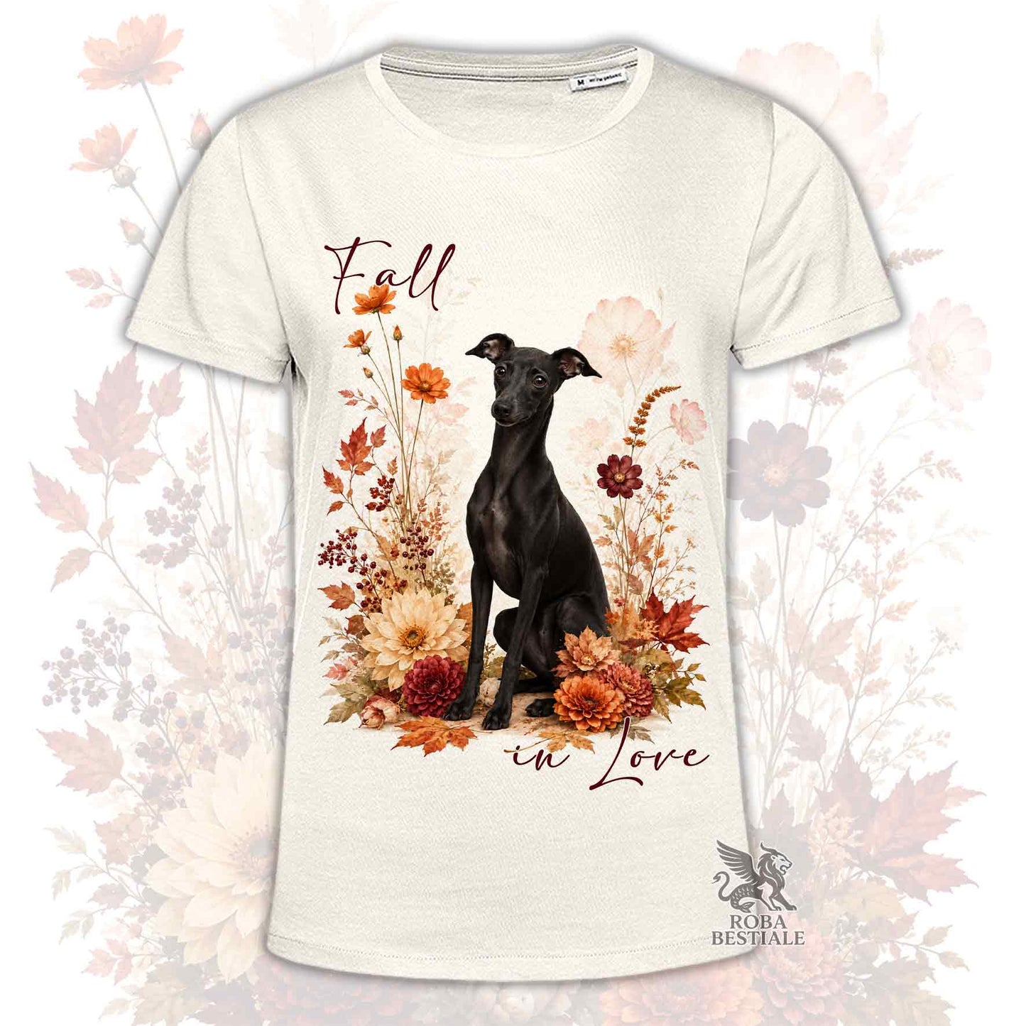 T-Shirt PICCOLO LEVRIERO ITALIANO Nero - Collezione Fall...in Love