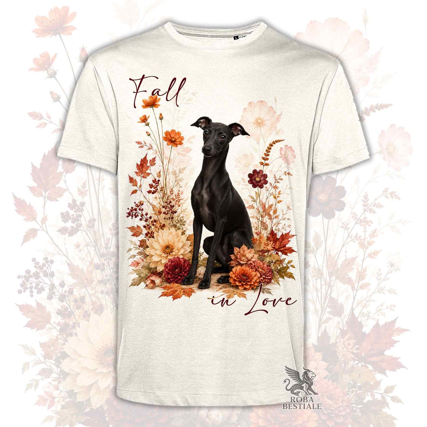 T-Shirt PICCOLO LEVRIERO ITALIANO Nero - Collezione Fall...in Love
