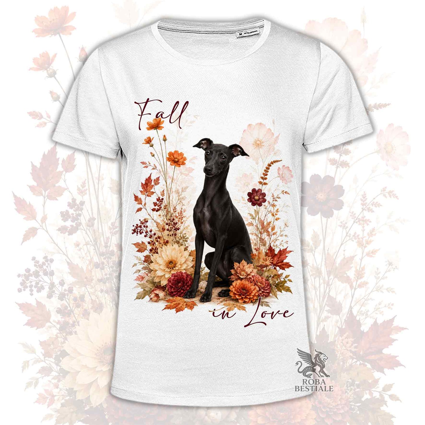 T-Shirt PICCOLO LEVRIERO ITALIANO Nero - Collezione Fall...in Love