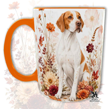Tazza POINTER INGLESE Bianco e Arancio - Collezione Fall...in Love
