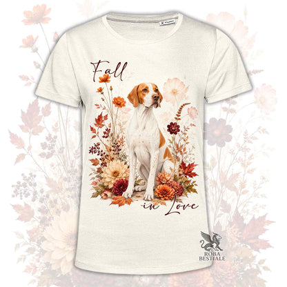 T-Shirt POINTER INGLESE Bianco e Arancio - Collezione Fall...in Love