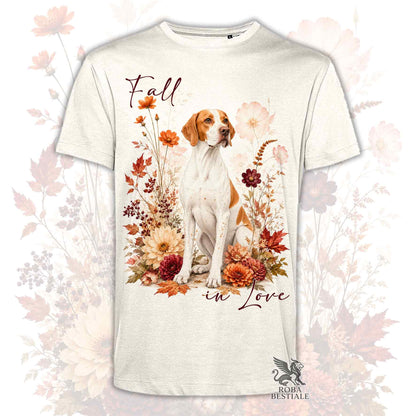 T-Shirt POINTER INGLESE Bianco e Arancio - Collezione Fall...in Love