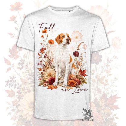 T-Shirt POINTER INGLESE Bianco e Arancio - Collezione Fall...in Love