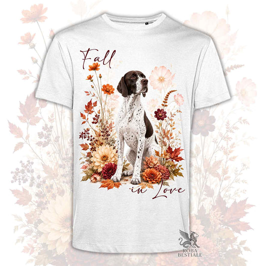 T-Shirt POINTER INGLESE Bianco e Fegato - Collezione Fall...in Love