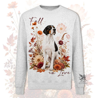 Felpa POINTER INGLESE Tricolore - Girocollo - Collezione Fall...in Love