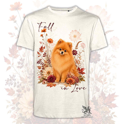 T-Shirt POMERANIA Arancio - Spitz Tedesco nano - Collezione Fall...in Love