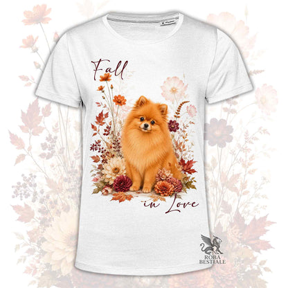 T-Shirt POMERANIA Arancio - Spitz Tedesco nano - Collezione Fall...in Love