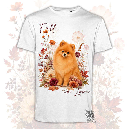 T-Shirt POMERANIA Arancio - Spitz Tedesco nano - Collezione Fall...in Love
